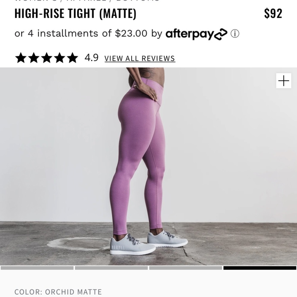 Nobull orchid high rise tights - size XS